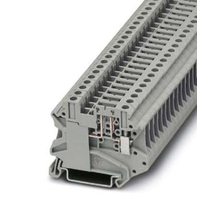 Phoenix Contact UT Series Grey DIN Rail Terminal Block, Screw Termination