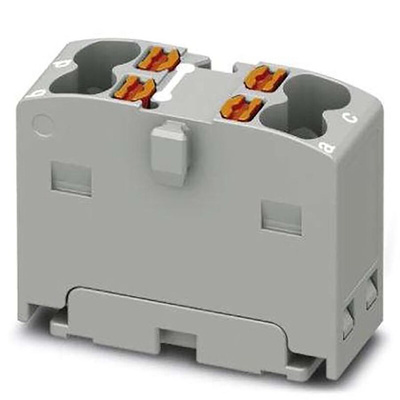Phoenix Contact Distribution Block, 4 Way, 2.5mm², 17.5A, 450 V, Grey