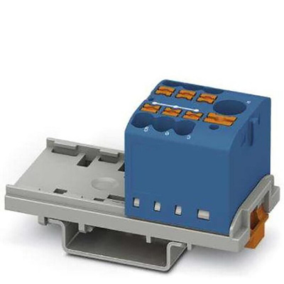 Phoenix Contact Distribution Block, 7 Way, 4mm², 24A, 690 V, Blue