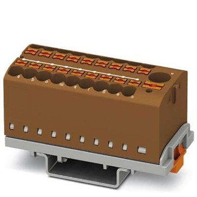 Phoenix Contact Distribution Block, 19 Way, 4mm², 24A, 690 V, Black