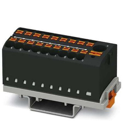 Phoenix Contact Distribution Block, 19 Way, 4mm², 24A, 690 V, Black