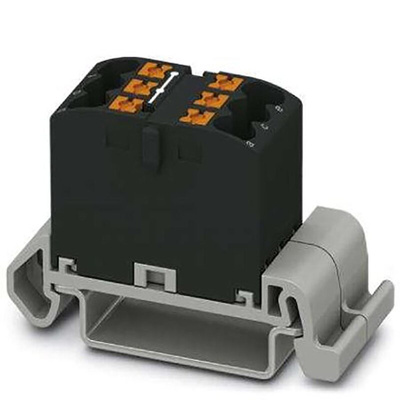 Phoenix Contact Distribution Block, 6 Way, 4mm², 24A, 690 V, Black