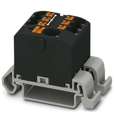 Phoenix Contact Distribution Block, 7 Way, 4mm², 24A, 690 V, Black