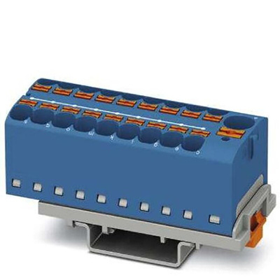 Phoenix Contact Distribution Block, 19 Way, 6mm², 32A, 800 V, Blue