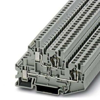 Phoenix Contact STTBU 4 Series Grey Feed Through Terminal Block, 0.08 → 6mm²