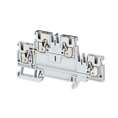 Rockwell Automation 1492-P Series Grey Feed Through Terminal Block
