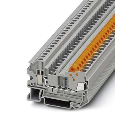 Phoenix Contact 5, QTCU 2 Series Grey Feed Through Terminal Block, 0.5 → 2.5mm², Screw Termination, ATEX