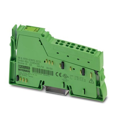 Phoenix Contact IB IL RTD 4/NTC-ECO Series Green Din Rail Terminal