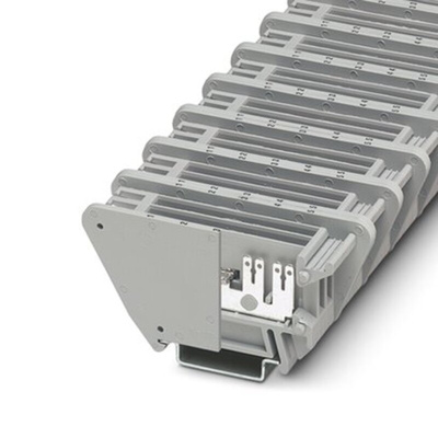 Phoenix Contact PVB 3 Series Grey Feed Through Terminal Block, 0.5mm², 1-Level, Spade Termination