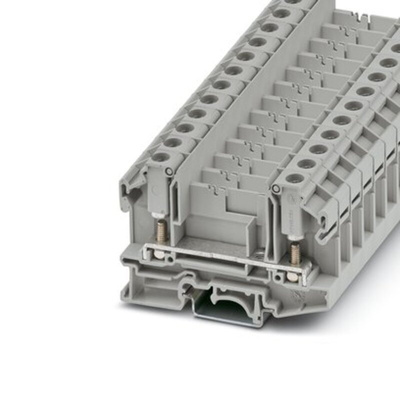 Phoenix Contact OTTAD 6/SB-P/P Series Grey Feed Through Terminal Block, 6mm², 1-Level, Bolt Termination