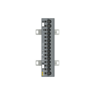 Distribution Block, 15 Way, 1.5 → 25mm², 85A, 1 kV, Black, Grey