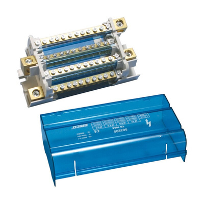 nVent ERIFLEX Distribution Block, 4 Way, 10 → 50mm², 160A, 690 V, Blue
