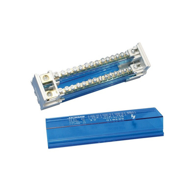 nVent ERIFLEX Distribution Block, 2 Way, 10 → 35mm², 125A, 690 V, Blue