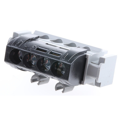 Legrand Distribution Block, 4 Way, 1.5 → 16mm², 80A, 400 V ac, Black