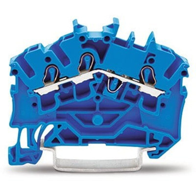 Wago TOPJOB S Series Blue DIN Rail Terminal Block, 2.5mm², 1-Level, Push In Termination, ATEX, CSA, IECEx