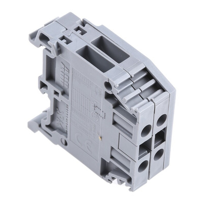 Entrelec Distribution Block, 2 Way, 4mm², 32A, 800 V, Grey