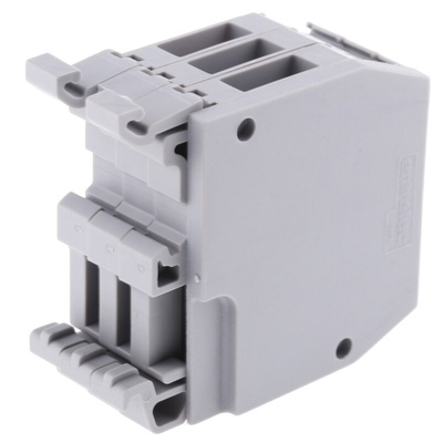 Entrelec Distribution Block, 3 Way, 4mm², 32A, 800 V, Grey