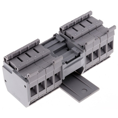 Entrelec Distribution Block, 2 Way, 10-70 inputmm², 200A, 800 V, Grey