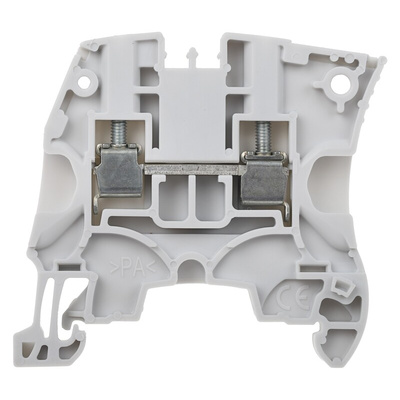 Entrelec ZS4 Series Grey Feed Through Terminal Block, 4mm², Double-Level, Screw Termination, ATEX