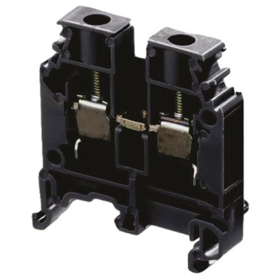 Entrelec SNA Series Black Standard Din Rail Terminal, 6mm², Single-Level, Screw Termination