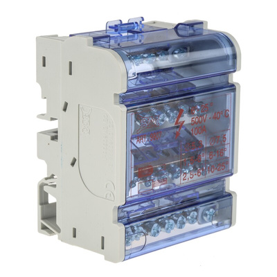 RS PRO Distribution Block, 100A, 500 V