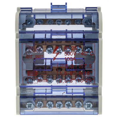 RS PRO Distribution Block, 100A, 500 V
