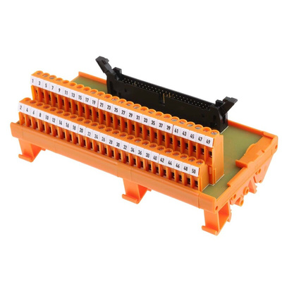RS PRO 50-Contact Interface Module, IDC Connector, DIN Rail Mount, 1A