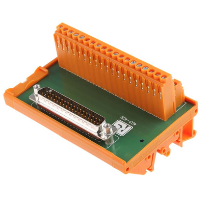 RS PRO 37-Contact Male Interface Module, D-sub Connector, DIN Rail Mount, 1A