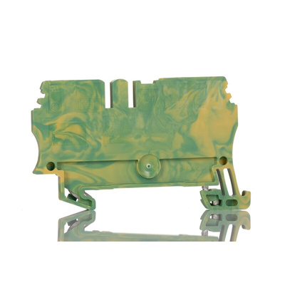 Weidmuller 2-Way ZPE 2.5 Earth Terminal Block, 4mm², 26 → 12 AWG Wire, Clamp, Wemid Housing, ATEX, IECEx