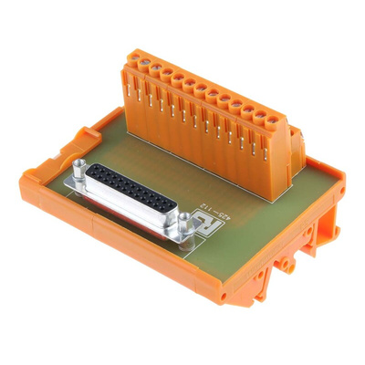 RS PRO 25-Contact Female Interface Module, D-sub Connector, DIN Rail Mount, 1A