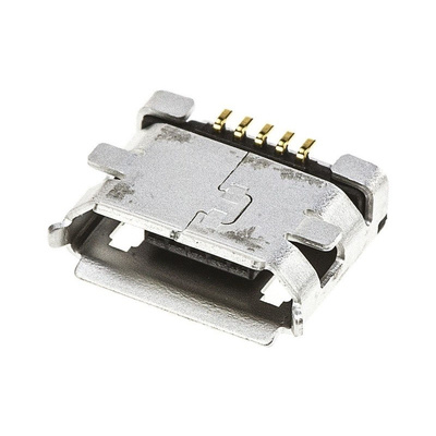 JAE, MICRO-USB USB Connector, SMT, Socket 1.01 B, Solder, Right Angle