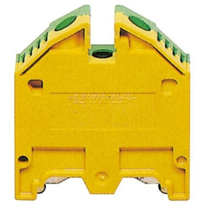 RS PRO 2-Way Top Hat Earth Block, 2.5 → 25 mm² Wire, Screw Down, Nylon Housing