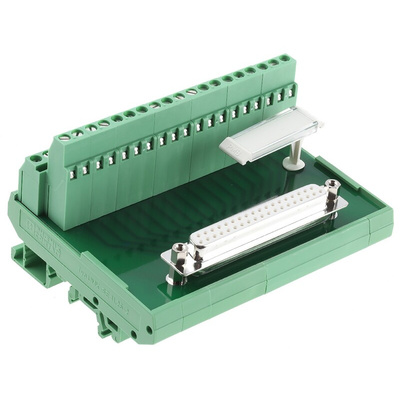 Phoenix Contact FLKM-D37 SUB/B Series 37-Contact Female Interface Module, D-sub Connector, DIN Rail Mount, 2.5A