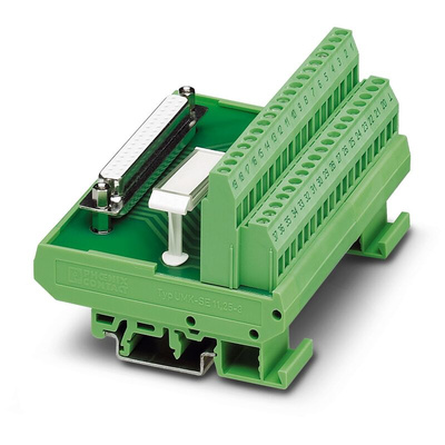 Phoenix Contact FLKM-D37 SUB/B Series 37-Contact Female Interface Module, D-sub Connector, DIN Rail Mount, 2.5A