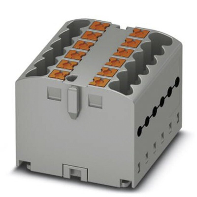 Phoenix Contact Distribution Block, 12 Way, 0.14 → 4mm², 24A, 500 V, Grey