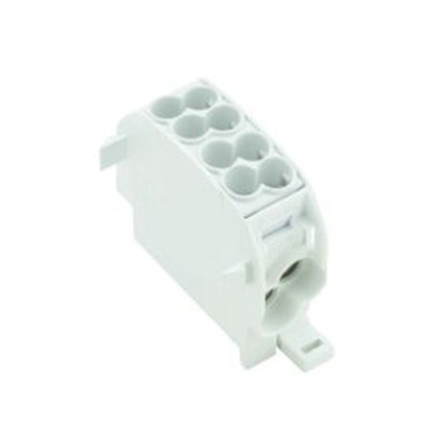 Weidmuller Distribution Block, 2 Way, 16 mm², 25 mm², 152A, 1 kV ac/dc, 600 V, Grey