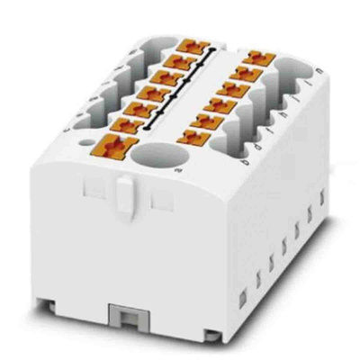 Phoenix Contact Distribution Block, 13 Way, 0.14 → 4mm², 24A, 450 V, White