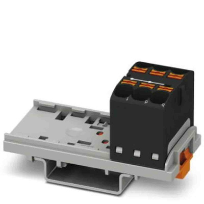 Phoenix Contact Distribution Block, 6 Way, 0.2 → 6mm², 32A, 800 V, Black