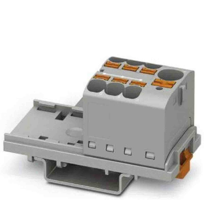 Phoenix Contact Distribution Block, 7 Way, 0.2 → 6mm², 32A, 450 V, Grey