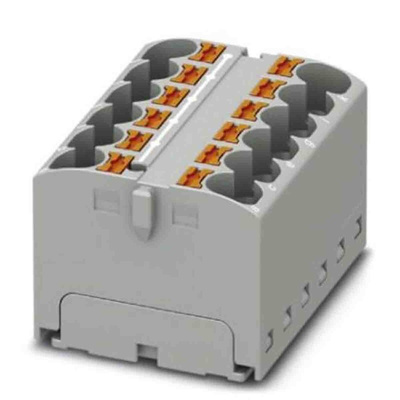 Phoenix Contact Distribution Block, 12 Way, 0.2 → 6mm², 32A, 450 V, Grey