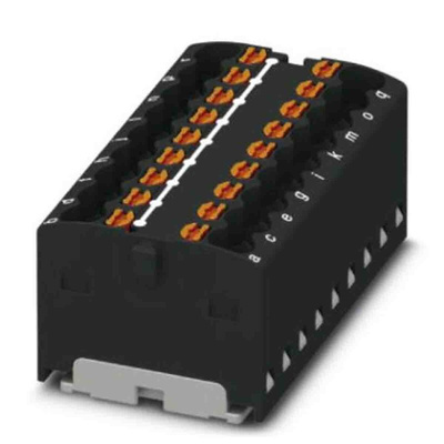 Phoenix Contact Distribution Block, 18 Way, 2.5mm², 17.5A, 450 V, Black