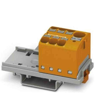 Phoenix Contact Distribution Block, 7 Way, 0.2 → 6mm², 32A, 450 V, Orange