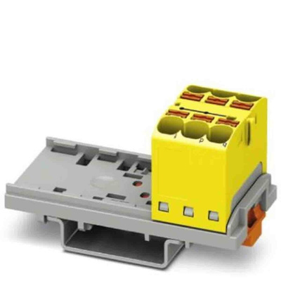 Phoenix Contact Distribution Block, 6 Way, 0.2 → 6mm², 32A, 800 V, Yellow