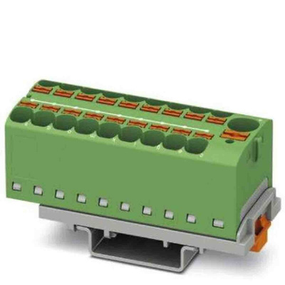 Phoenix Contact Distribution Block, 19 Way, 0.2 → 6mm², 32A, 800 V, Brown
