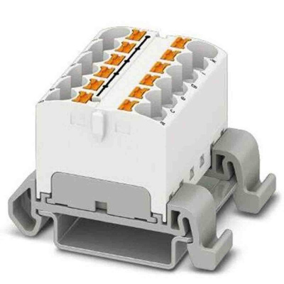 Phoenix Contact Distribution Block, 12 Way, 0.2 → 6mm², 32A, 800 V, White