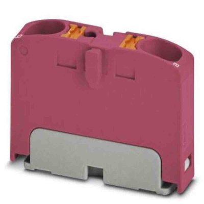 Phoenix Contact Distribution Block, 2 Way, 6mm², 32A, 450 V, Pink