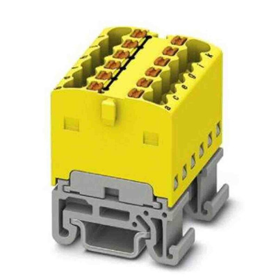 Phoenix Contact Distribution Block, 12 Way, 2.5mm², 17.5A, 500 V, Grey