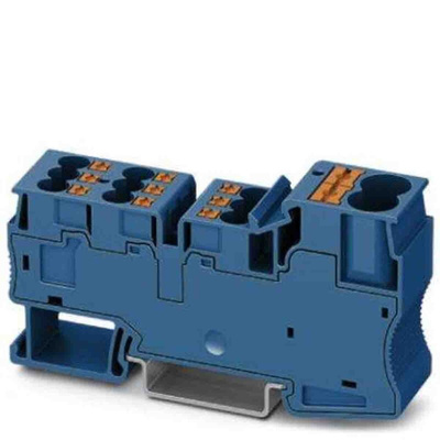 Phoenix Contact Distribution Block, 11 Way, 0.5 → 16mm², 57A, 1000 V, Blue