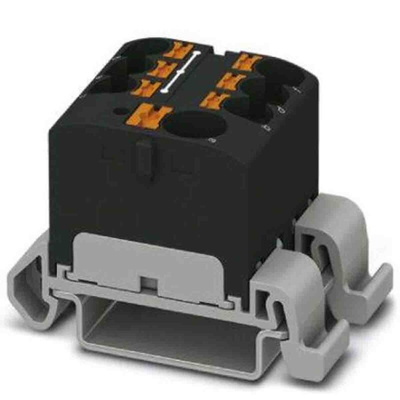 Phoenix Contact Distribution Block, 7 Way, 0.2 → 6mm², 32A, 450 V, Black