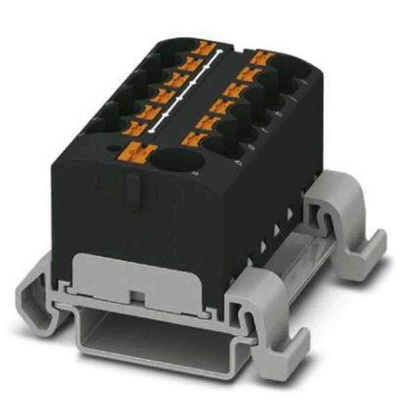 Phoenix Contact Distribution Block, 13 Way, 0.2 → 6mm², 32A, 800 V, Black